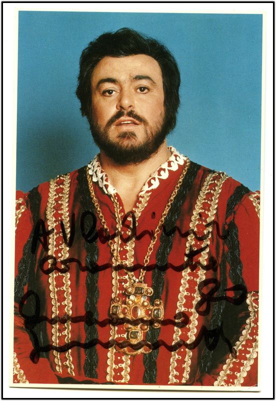 Luciano Pavarotti als hertog van Mantua 1980