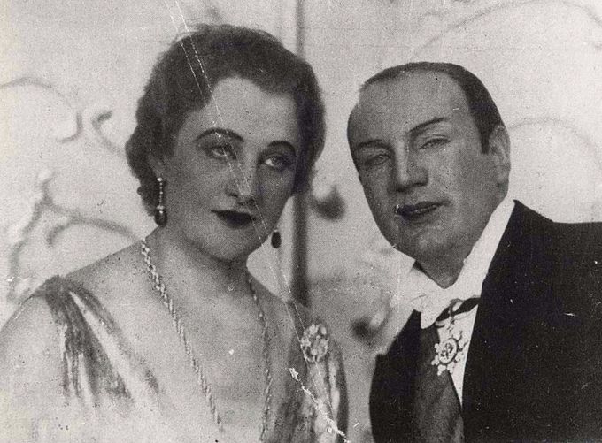 Vera Schwarz en Richard Tauber tijdens de première van 