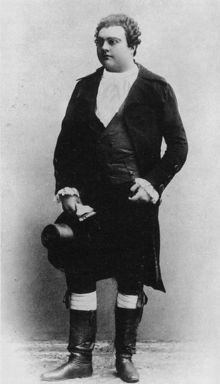 Ernest van Dyck als Werther in de wereldpremère te Wenen in 1892