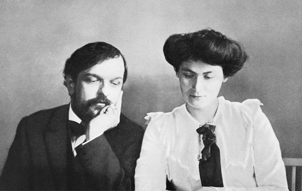 Claude Debussy met zijn eerste vrouw Rozalie Texter (1900)

