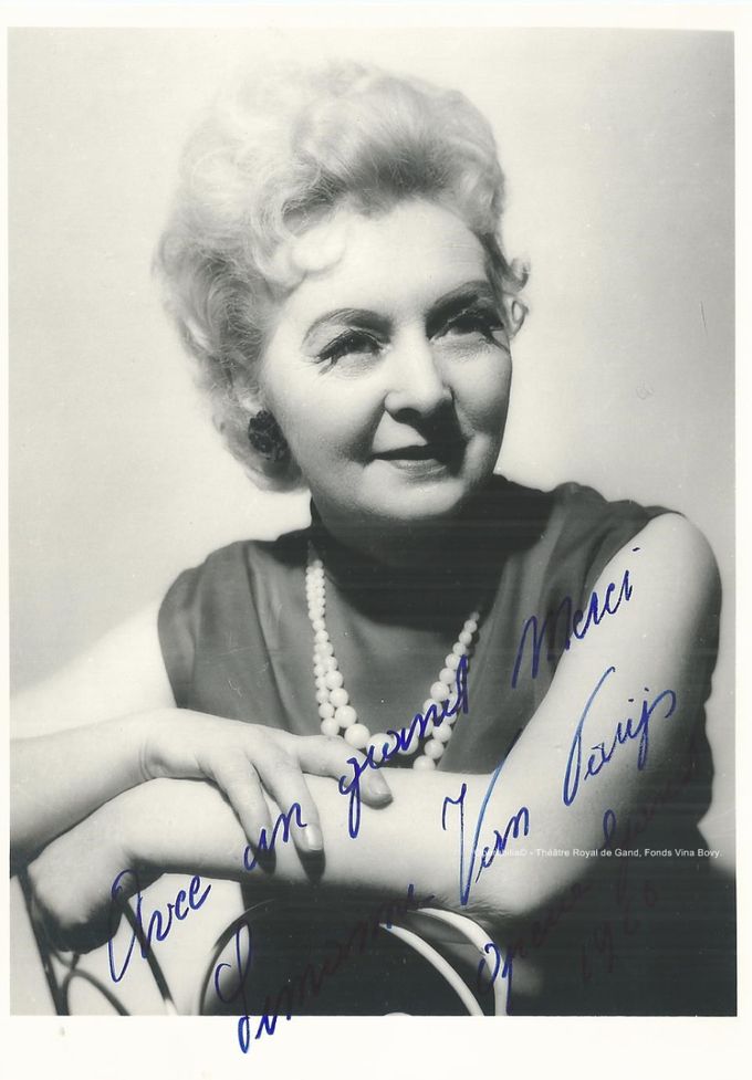 Simmone Van Parijs(1910-1989) zong de rol van Sepp'l in de laatse voorstelling van deze operette aan de 