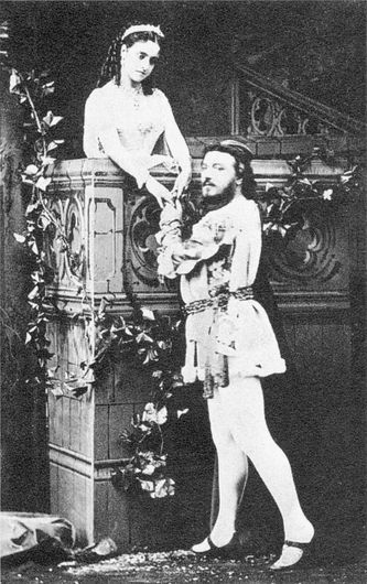 De eerste Juliette en Romeo in Londen Adelina Patti en Giovanni Mario in november 1867. 